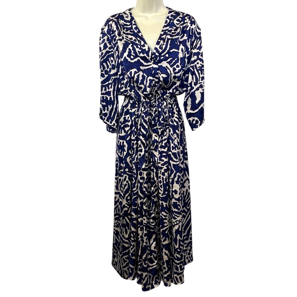NIC+ZOE Blue and White Patterned Dress